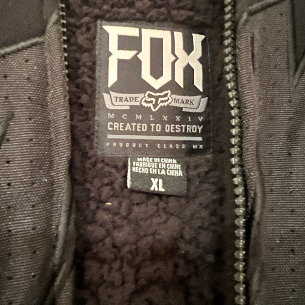 FOX brand hooded sweatshirt.